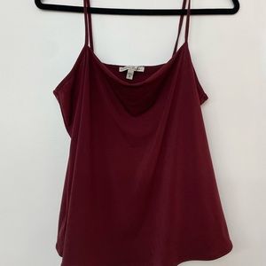 Burgundy Cowl Neck Tank